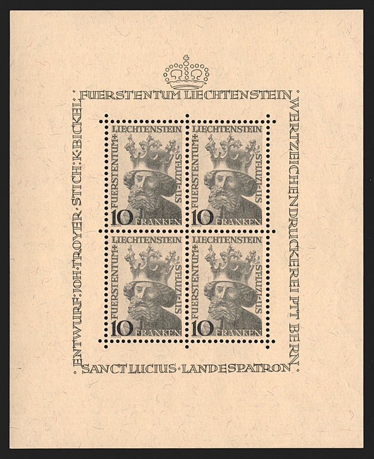 Liechtenstein, Luzius, Kleinbogen, Nr.206