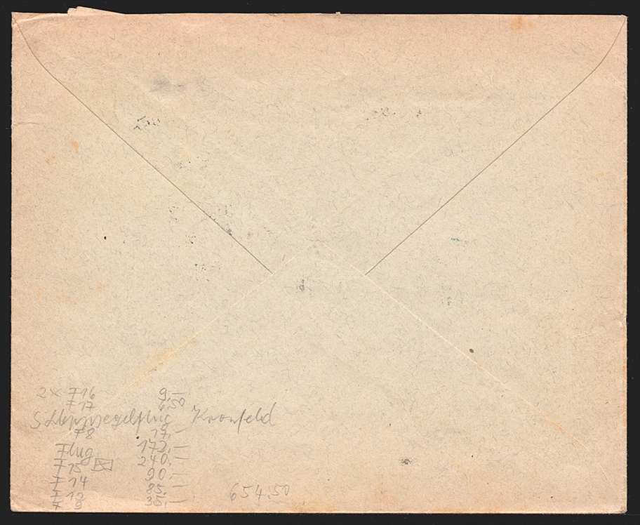 Schweiz, Flugpost, Sonderflüge, 1933 Segelflug Wien-Zürich, SF 33.7b, portogerechter Brief mit guter Frankatur – Bild 2