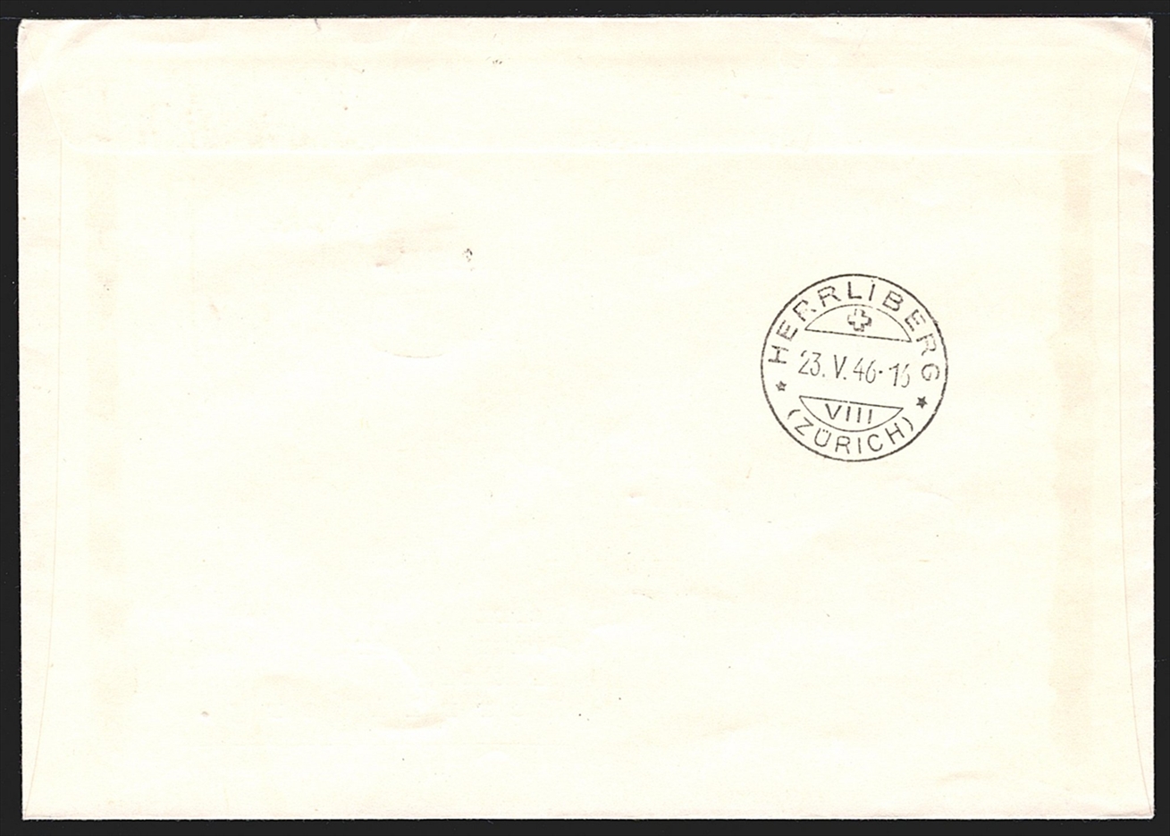 Schweiz Flugpost, Sonderflüge, Pro Aero, 1946, Lausanne-Luzern, SF 46.12a – Bild 2