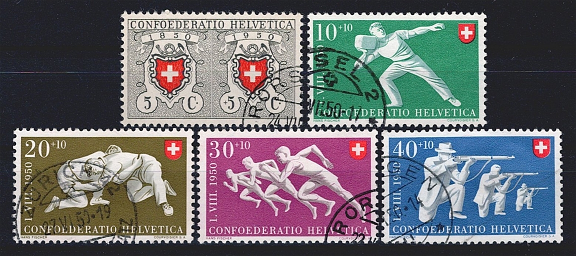 Schweiz, Pro Patria, Sport, Nr.46-50, komplette Serie, sauber gestempelt