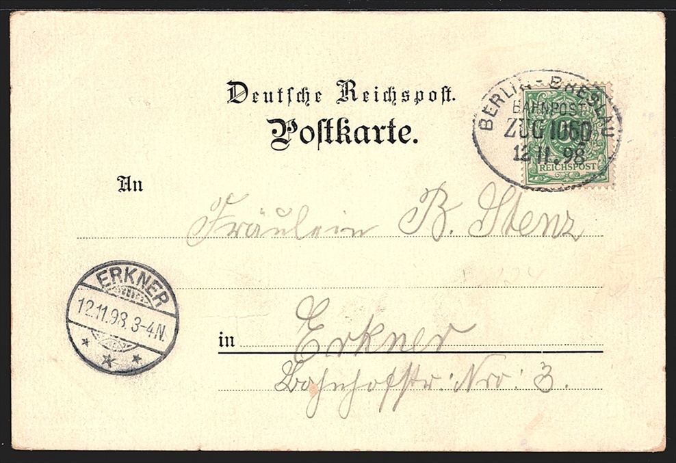 Deutschland, Lithographien, Gruss aus FÜRSTENWALDE/Spree, 4 Bilder, 1898 – Bild 2