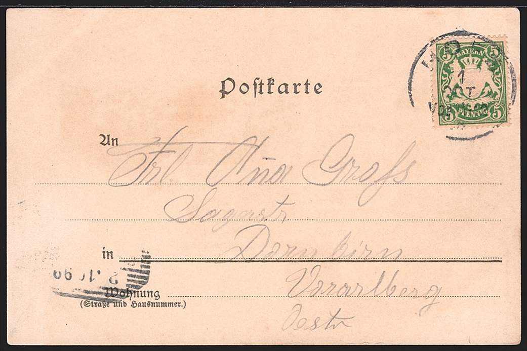Deutschland, Lithographien, Gruss aus HOF, 6 Bilder, 1899 – Bild 2