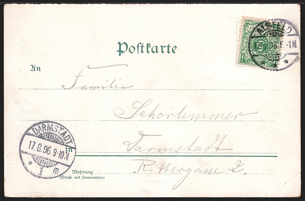 Deutschland, Lithographien, Gruss aus dem HESSEN-SCHWALMTHAL, 6 Bilder, 1896 – Bild 2