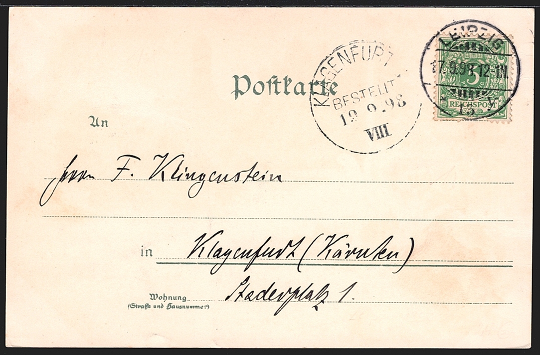 Deutschland, Lithographien, Gruss aus dem LEIPZIGER ROSENTHAL, 4 Bilder, 1898 – Bild 2