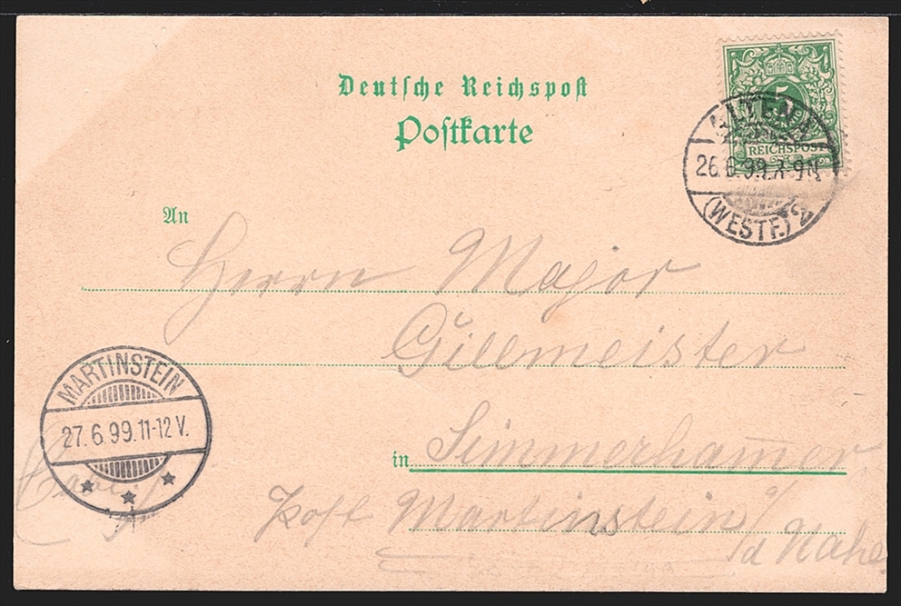 Deutschland, Lithographien, Gruss aus der THALSPERRE FUELBECKE, 3 Bilder, 1899 – Bild 2