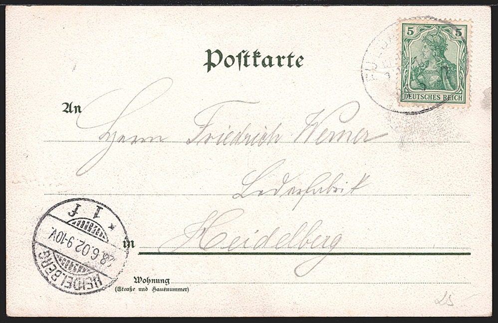 Deutschland, Lithographien, Grüsse von der MILSEBURG/RHÖN, 2 Bilder, 1902 – Bild 2