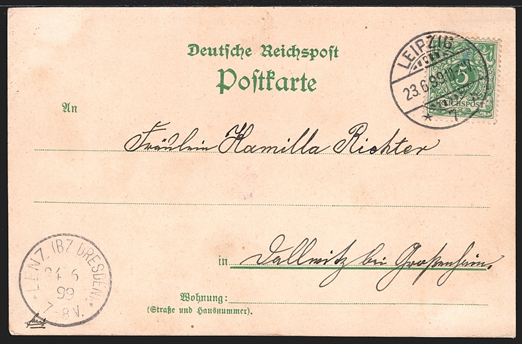 Deutschland, Lithographien, Partie aus dem PALMENGARTEN zu LEIPZIG, 1 Bild, 1899 – Bild 2