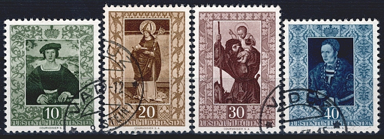 Liechtenstein, Freimarken, Gemäldegalerie III, Eckstempel
