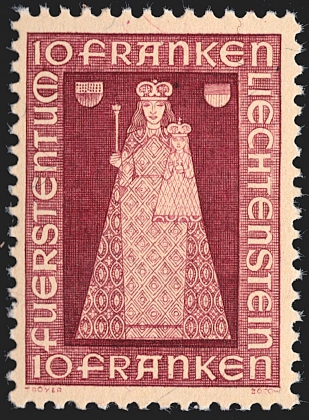 Liechtenstein, Freimarken, Madonna von Dux