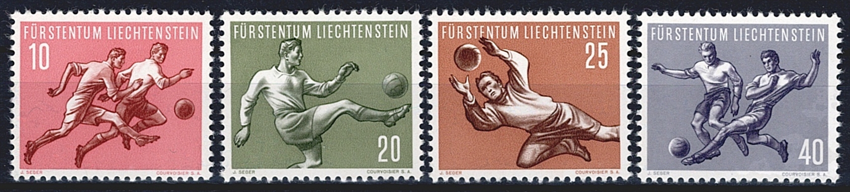 Liechtenstein, Freimarken, Sport I, komplette Serie