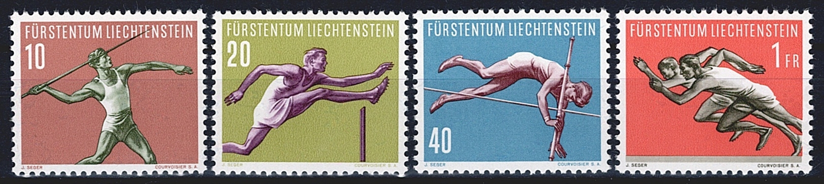 Liechtenstein, Freimarken, Sport III, komplette Serie