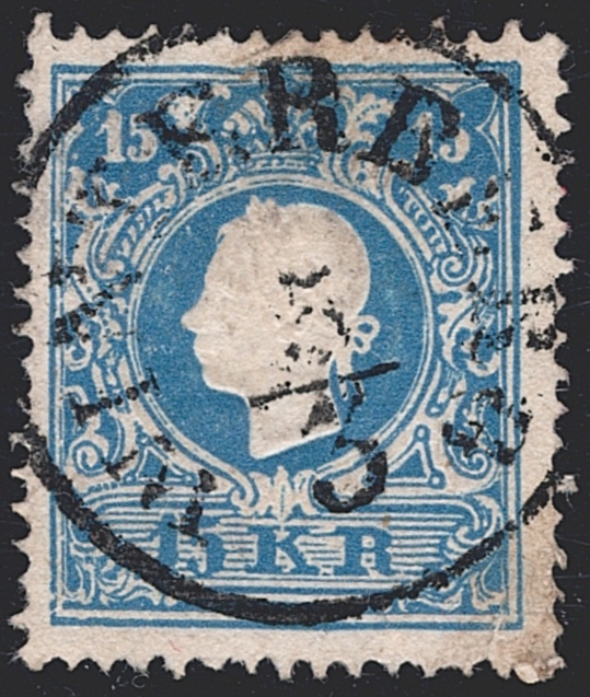 Österreich 1858/59 - 15 Kreuzer ANK Nr. 15 II gestempelt WINTERBERG