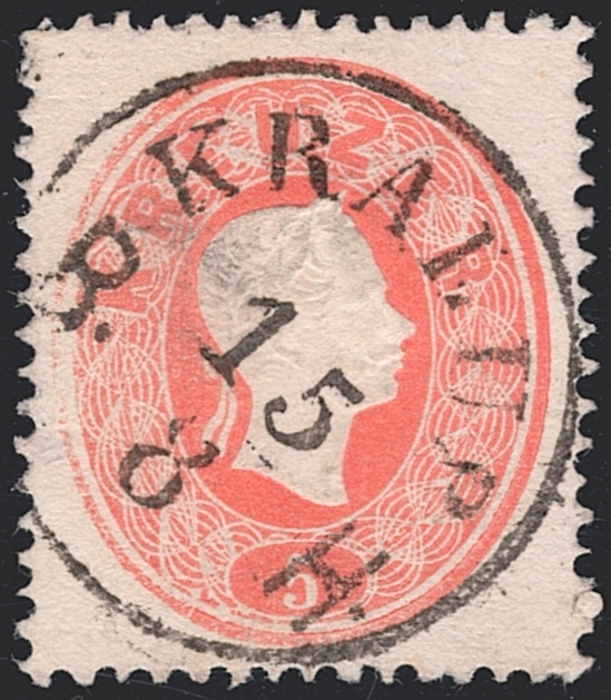 Österreich 1860/61 - 5 Kreuzer ANK Nr. 20 gestempelt KRALUP