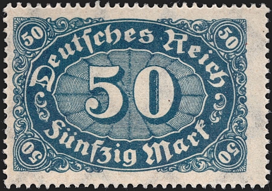 Deutschland, Deutsches Reich, Freimarken, Nr.246b, 50 Mark, preussischblau, signiert