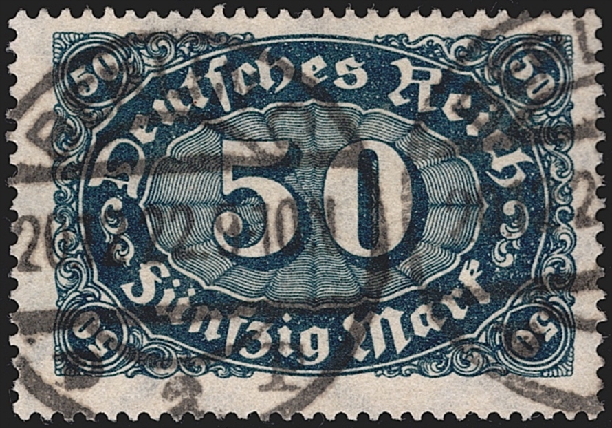 Deutschland, Deutsches Reich, Freimarken, Nr.246c, 50 Mark, schwarzviolett, gestempelt BERLIN, signiert