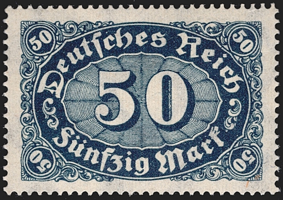 Deutschland, Deutsches Reich, Freimarken, Nr.246c, 50 Mark, schwarzviolett, signiert