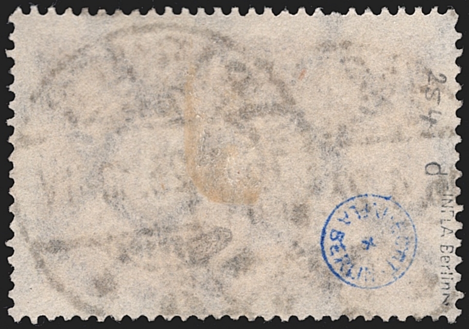 Deutschland, Deutsches Reich, Freimarken, Nr.254d, 3000 Mark, schwarzbraun, gestempelt BARMEN, signiert – Bild 2