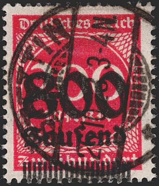 Deutschland, Deutsches Reich, Freimarken, Nr.303 A, 800 Tsd, gestempelt STETTIN, signiert