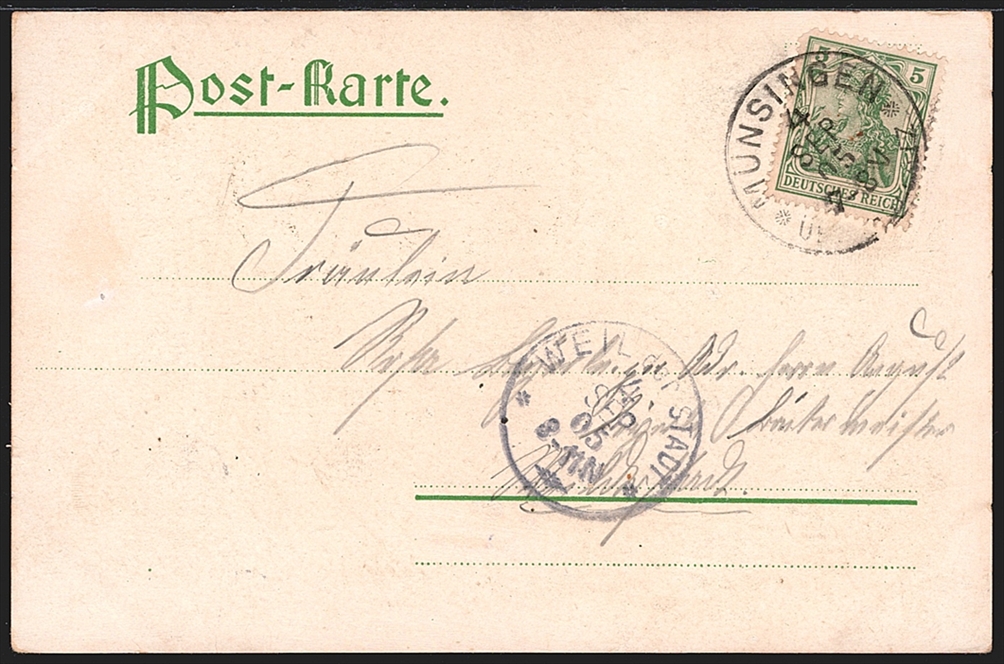 Deutschland, Lithographien, Gruss vom Truppenübungsplatz MÜNSINGEN, 3 Bilder, 1905 – Bild 2