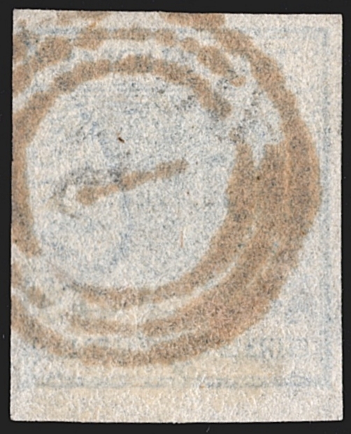 Österreich 1850 9 Kreuzer FB Nr. 5 "(hell)graublau" HP Type IIIa gestempelt 3-Kreis Stempel WIEN – Bild 2