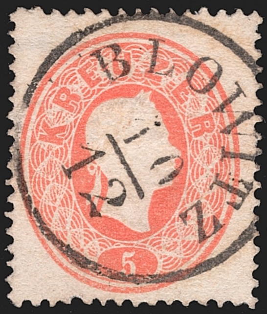 Österreich 1860/61 - 5 Kreuzer ANK Nr. 20 gestempelt Vollstempel BLOWITZ
