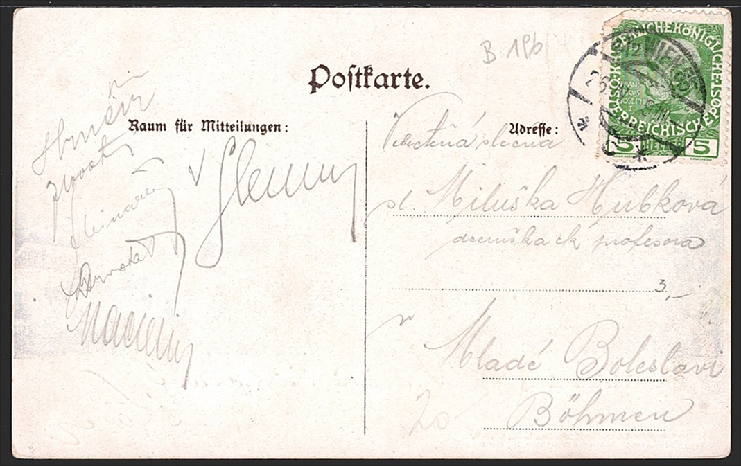 Lithographien, Niederösterreich, Gruss aus KLOSTERNEUBURG, 1 Bild, 1909 – Bild 2