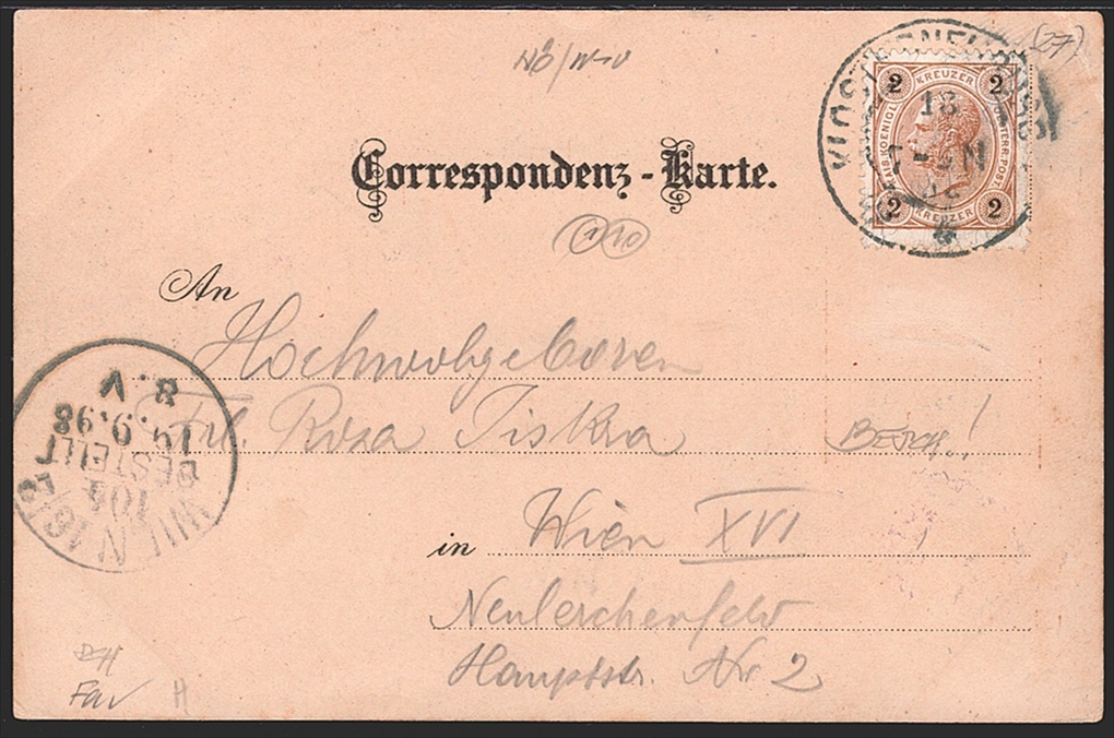 Lithographien, Niederösterreich, Gruss aus KLOSTERNEUBURG, 2 Bilder, 1898 – Bild 2