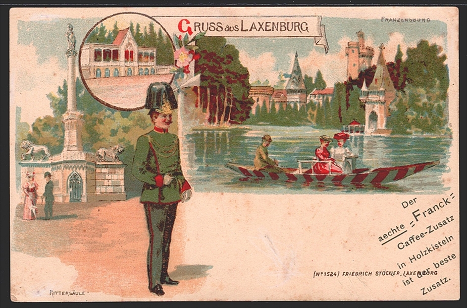 Lithographien, Niederösterreich, Gruss aus LAXENBURG, 3 Bilder, um 1900, nicht gelaufen