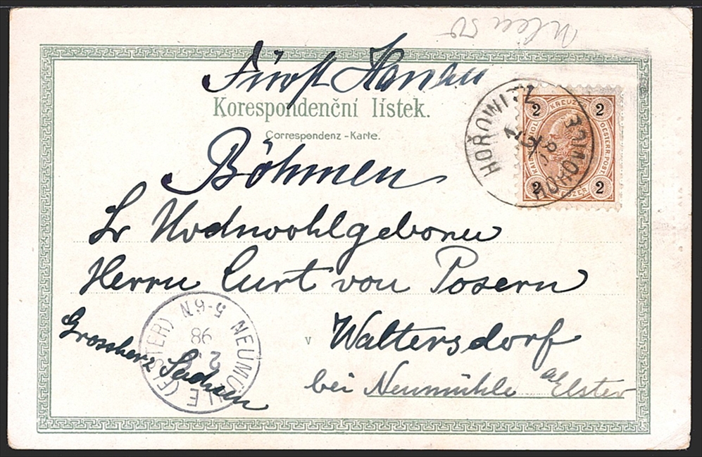 Lithographien, Österreich, Böhmen, Pozdrav z HOROVIC, 6 Bilder, 1898 – Bild 2