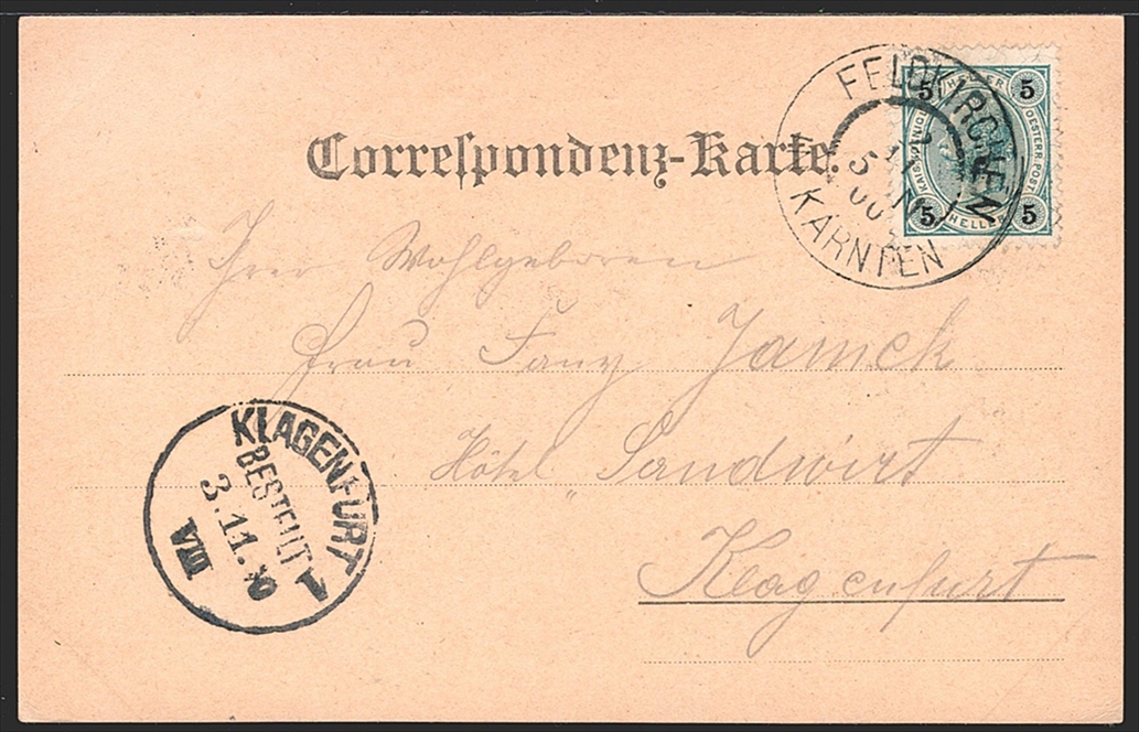 Lithographien, Österreich, Kärnten, Gruss aus ST.URBAN, 2 Bilder, 1900 – Bild 2