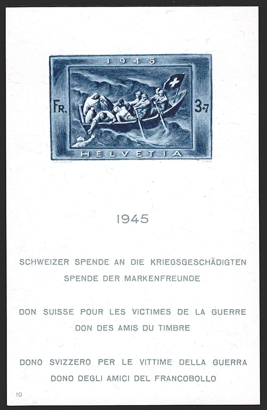 Schweiz, Blocks, Nr.21, Spende-Block, (Block 10)