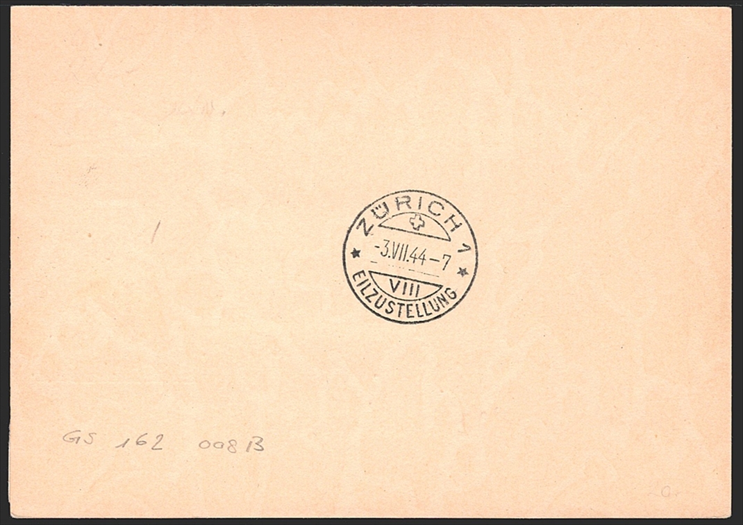 Schweiz, Pro Patria, Häuser, Nr.25 mit Zusatzfrankatur portogerecht auf Postkarte, BUREAU DE POSTES AUTOMOBILE – Bild 2