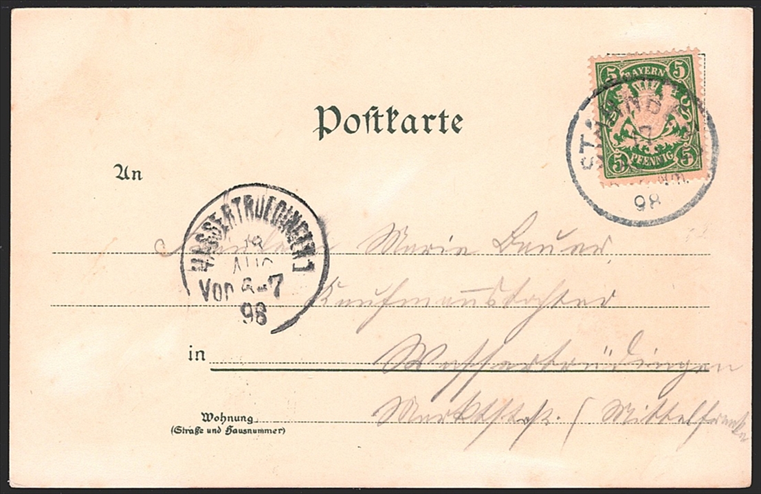 Deutschland, Lithographien, Gruss vom Starnbergersee, 3 Bilder, 1898 – Bild 2