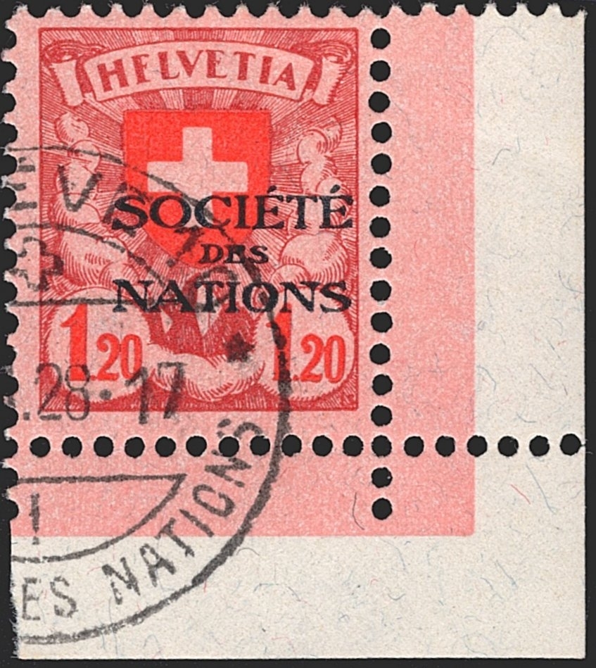 Schweiz, Ämter, SDN, Nr.24.2.01, "HFLETIA", Bogeneckrand, sauber gestempelt
