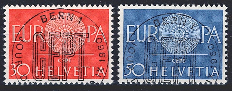 Schweiz, Freimarken, Nr.373-374, ET-Voll-Stempel