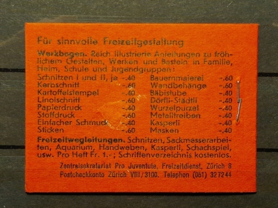 Schweiz, Markenhefte, Pro Juventute, 1954, PJ-3, dunkelrot – Bild 5