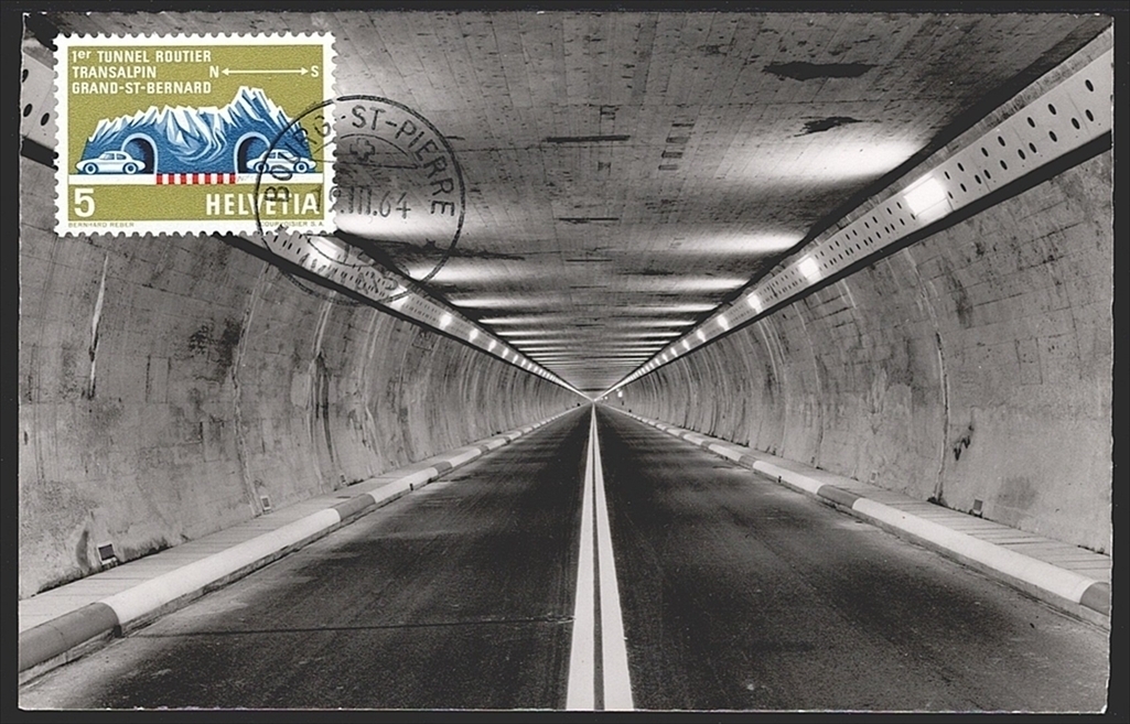 Schweiz, Maximumkarten, Freimarken, Nr.406, gestempelt BOURG-ST-PIERRE