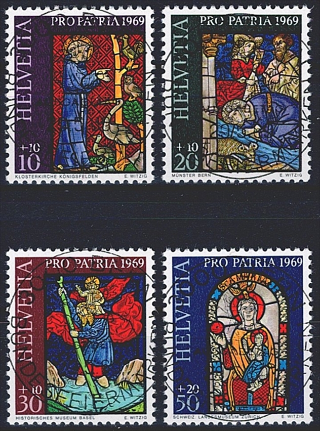 Schweiz, Pro Patria, Nr.142-145, ET--Voll-Stempel, mit Gummi **