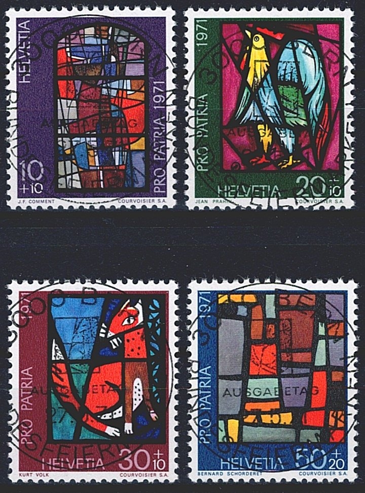 Schweiz, Pro Patria, Nr.150-153, ET--Voll-Stempel, mit Gummi **