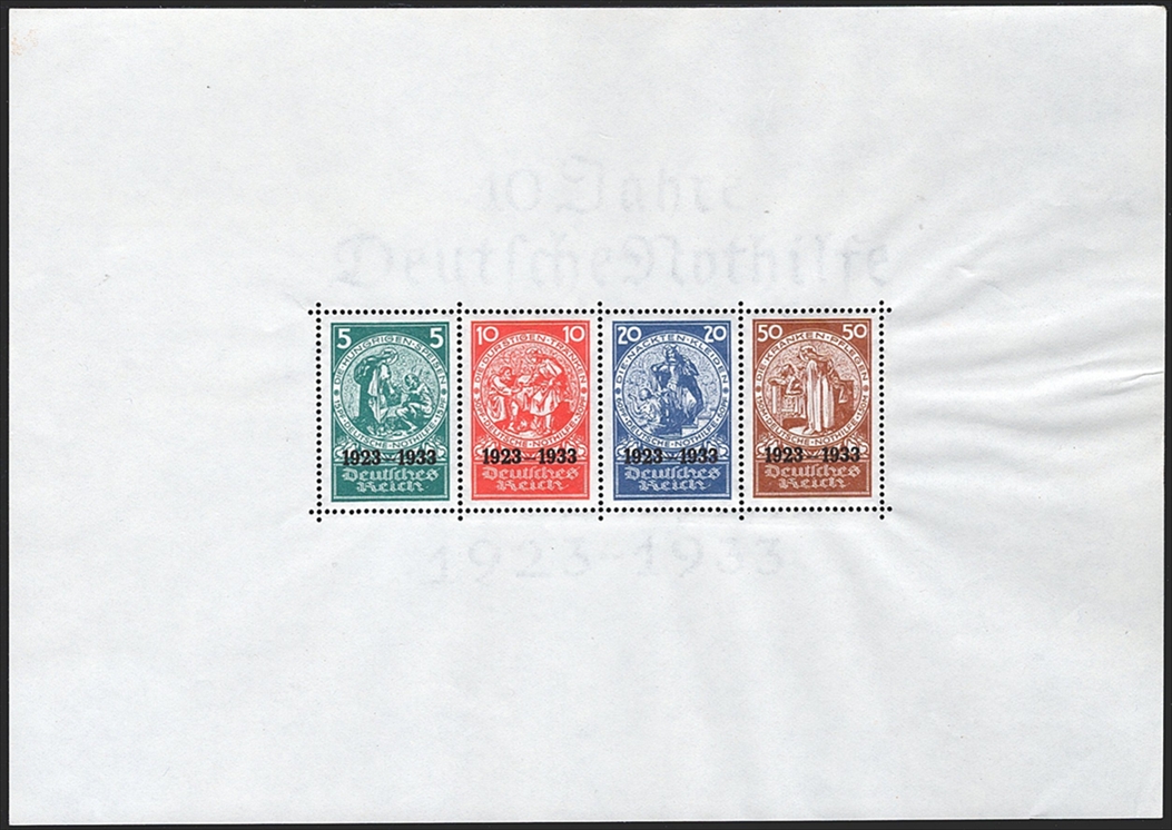 Deutschland, Deutsches Reich, 10 Jahre Nothilfe, Block 2