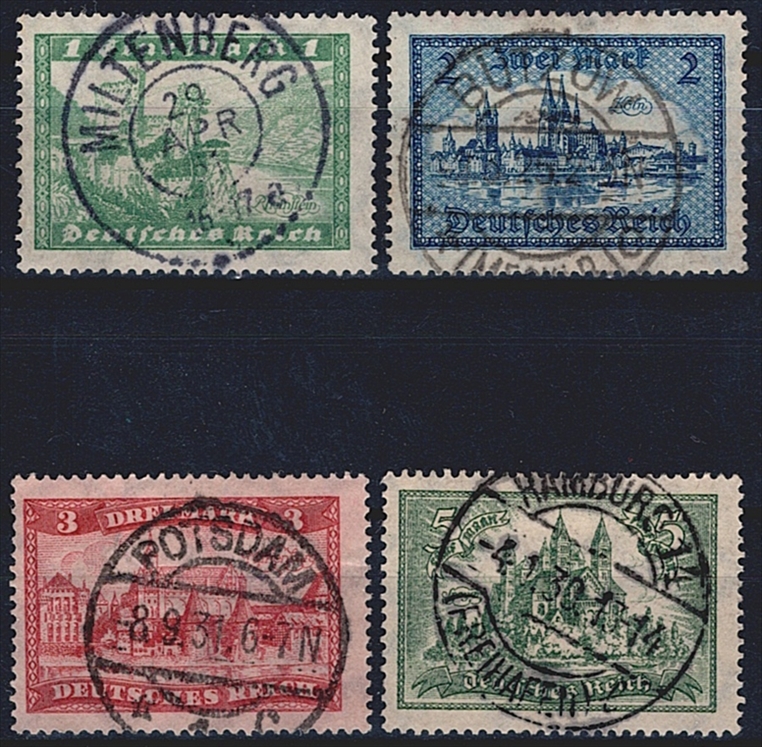 Deutschland, Deutsches Reich, Freimarken, Nr.364-367, komplette Serie, Vollstempel