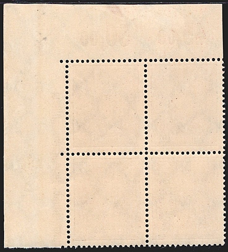 Deutschland, Deutsches Reich, Freimarken, Nr.396/396 P OR, 50Pfg.mittelsiena, im Viererblock mit Oberrand, Bogeneckrand – Bild 2
