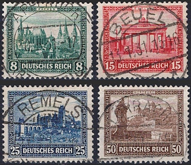 Deutschland, Deutsches Reich, Nothilfe, Nr.450-453, komplette Serie, Vollstempel