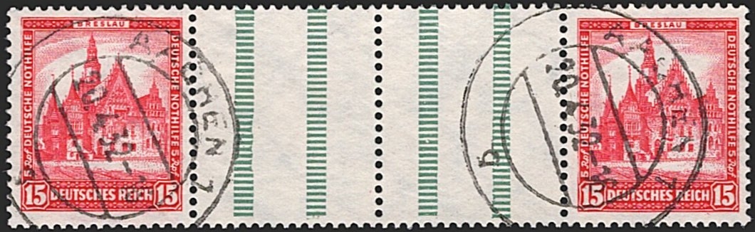Deutschland, Deutsches Reich, Nothilfe, WZ 8, sauber gestempelt AACHEN