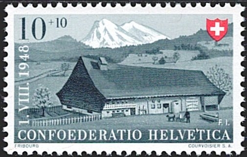 Schweiz, Abarten, Pro Patria, Nr.39.2.01, weisser Punkt am T von HELVETICA