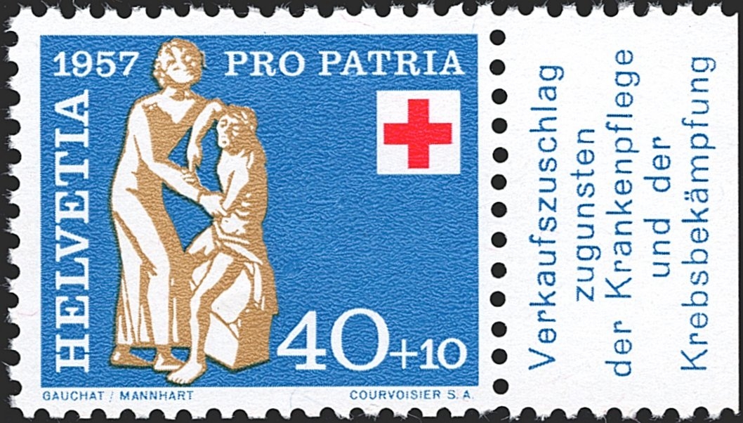 Schweiz, Abarten, Pro Patria, Nr.85.3.03, Retouche rechts der rechten Figur