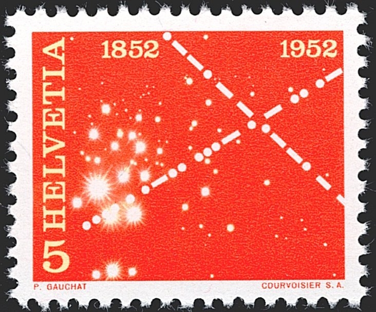 Schweiz, Abarten,Freimarken, Nr.309.2.03, Zwillingsstern in der Mitte oben