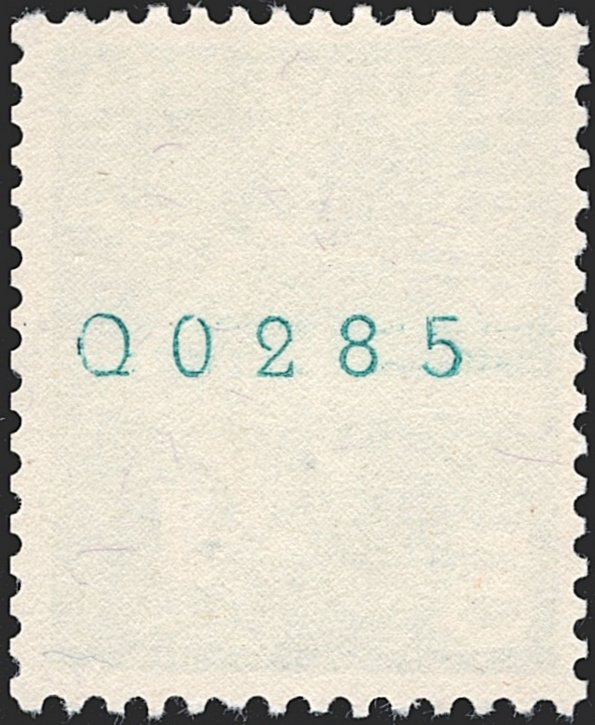 Schweiz, Rollenmarken, Freimarken, Nr.356RM.5.01, Aushilfsbuchstabe Q und vierstellige Nummer – Bild 2