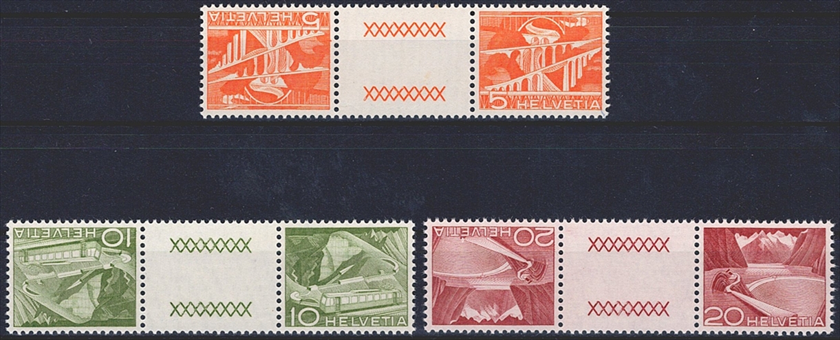 Schweiz, Zwischenstege, Freimarken, S60-S62