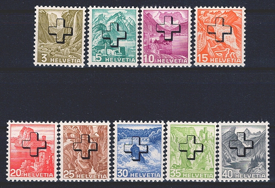 Schweiz, Dienst, Verwaltungsmarken, Nr.28z-36z, komplette Serie, 9 Werte